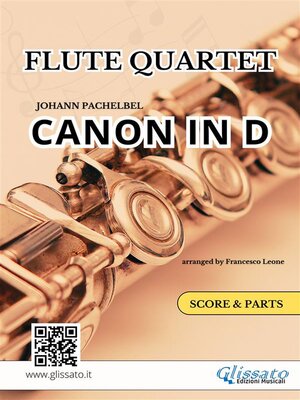 cover image of Flute Quartet "Canon in D" by Pachelbel--score and parts